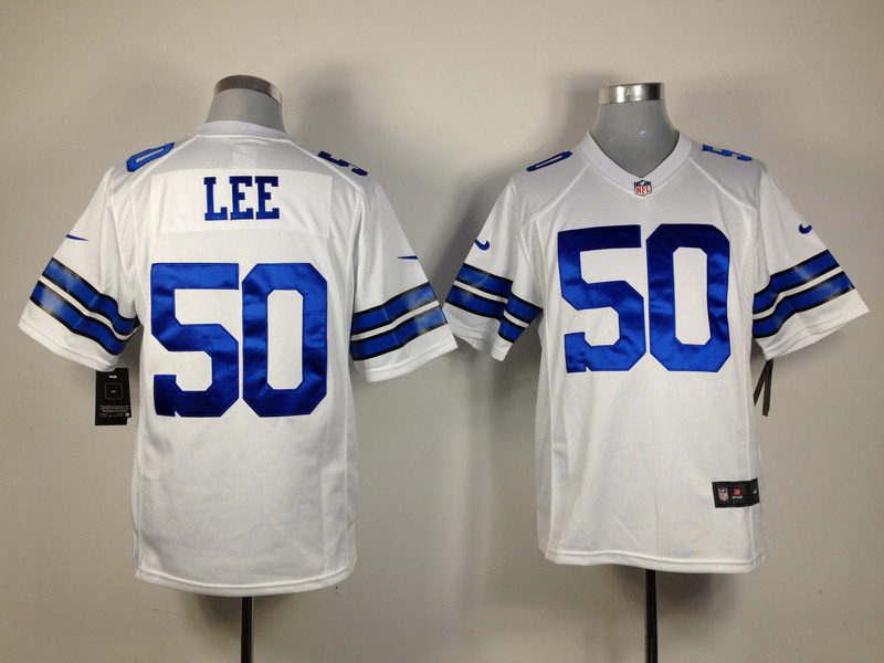 Dallas Cowboys 50 Lee White Nike Game Jersey